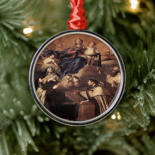 Our Lady of Mount Carmel 1641 Metal Ornament