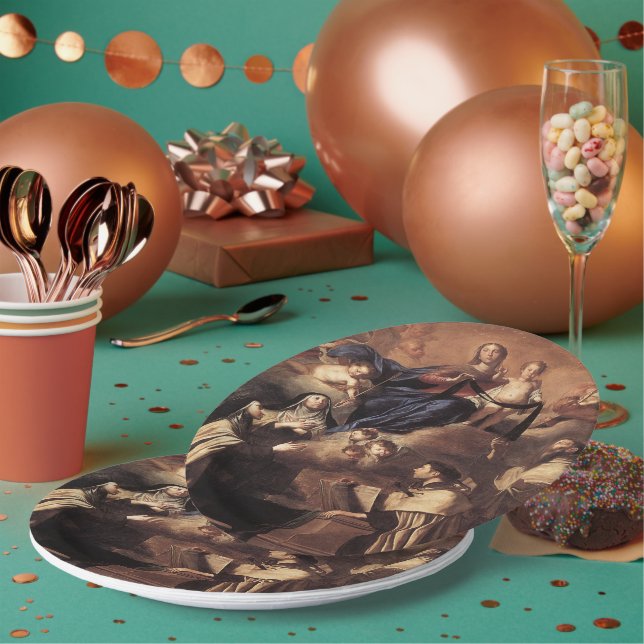 Our Lady of Mount Carmel 1641 Paper Plate (Multi)
