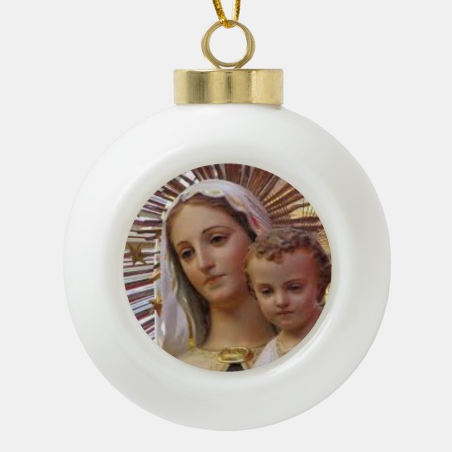 Our Lady of Mount Carmel Christmas Ornament (Front)