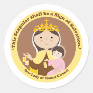 Our Lady of Mount Carmel Classic Round Sticker