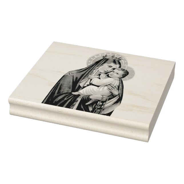Our Lady of Mount Carmel Devotional Art Rubber Stamp (Stamp)