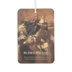 Our Lady of Mount Carmel Prayer Car Air Freshener