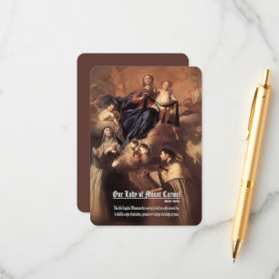 Our Lady of Mount Carmel Prayer Enclosure Card