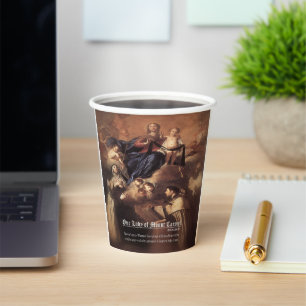 Our Lady of Mount Carmel Prayer Paper Cups