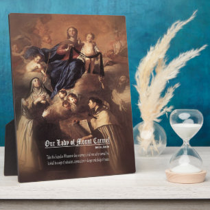 Our Lady of Mount Carmel Prayer Plaque