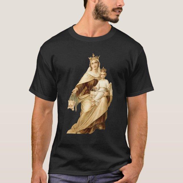 Our Lady Of Mount Carmel Scapular St Teresa Of Avi T-Shirt (Front)