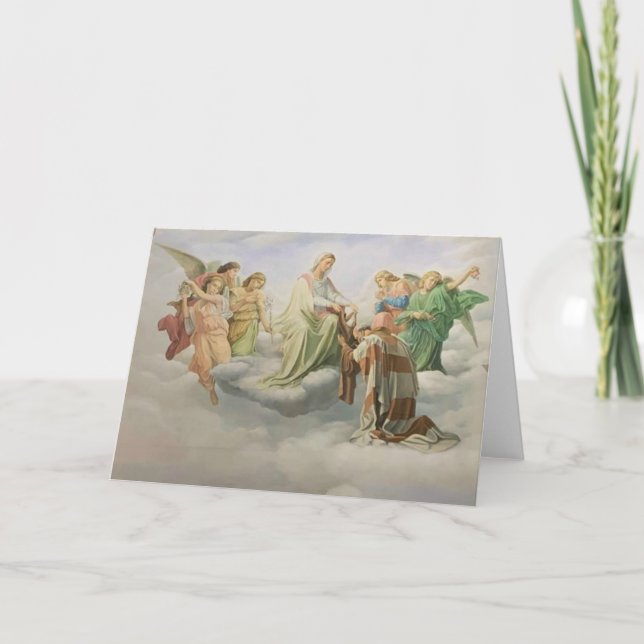 Our Lady of Mount Carmel St. Simon Stock Carmelite Card (Front)