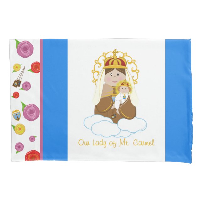 Our Lady of Mt Carmel Pillowcase (Front)