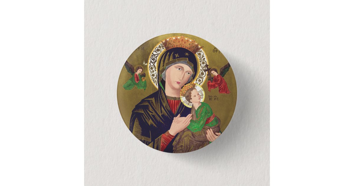 Our Lady of Perpetual Help 3 Cm Round Badge | Zazzle