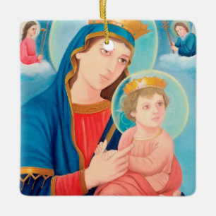 Our Lady of Perpetual Help Catholic Ceramic Ornament