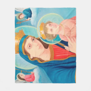 Our Lady of Perpetual Help Catholic Fleece Blanket