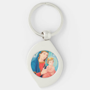 Our Lady of Perpetual Help Catholic Key Ring
