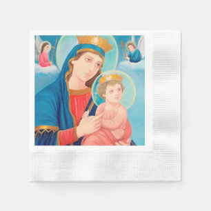 Our Lady of Perpetual Help Catholic Napkin