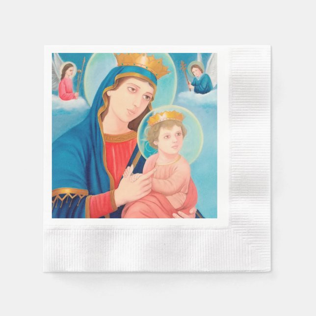 Our Lady of Perpetual Help Catholic Napkin (Front)