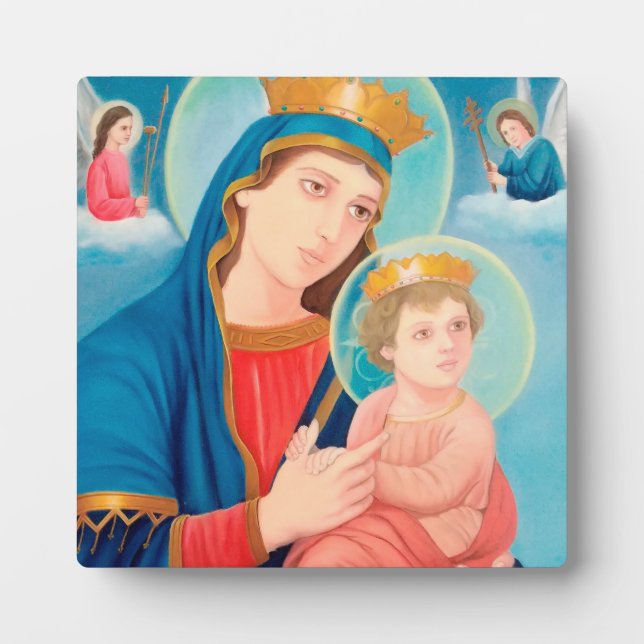 Our Lady of Perpetual Help Catholic Plaque (Front)