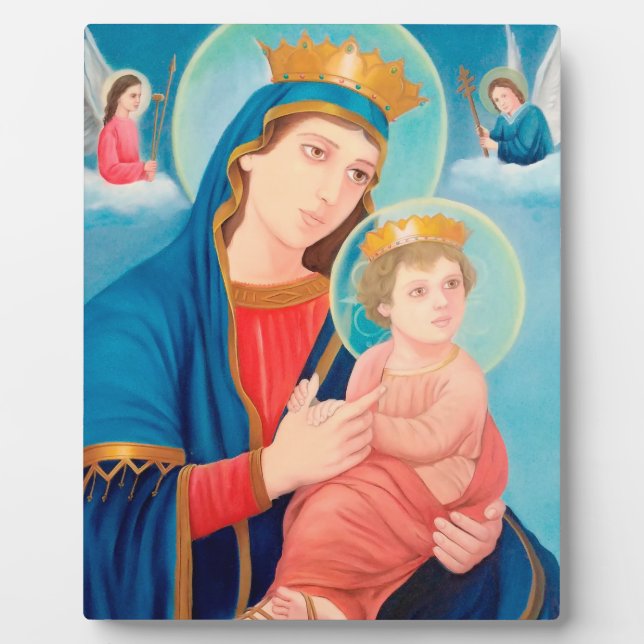 Our Lady of Perpetual Help Catholic Plaque (Front)