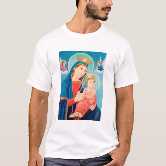 Our Lady of Perpetual Help Catholic T-Shirt (Front)