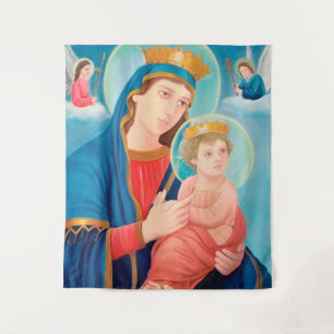 Our Lady of Perpetual Help Catholic Tapestry