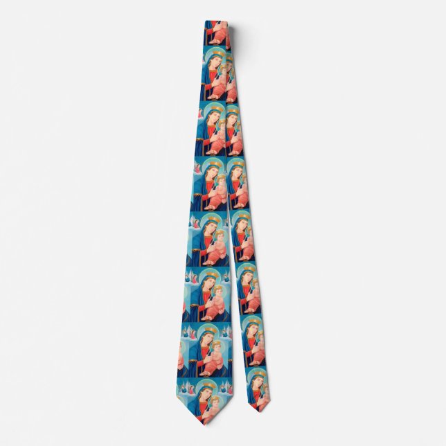 Our Lady of Perpetual Help Catholic Tie (Front)