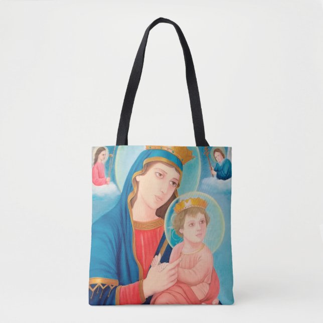 Our Lady of Perpetual Help Catholic Tote Bag (Front)