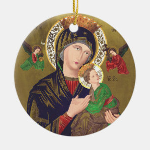 Our Lady of Perpetual Help Ceramic Ornament