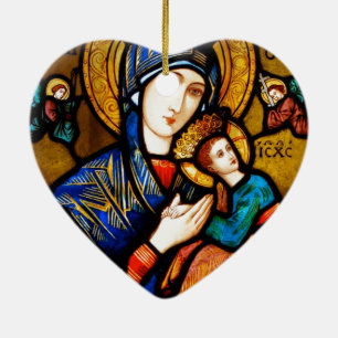 our lady of perpetual help ceramic ornament