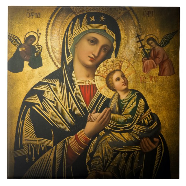Our Lady of Perpetual Help Ceramic Tile (Front)
