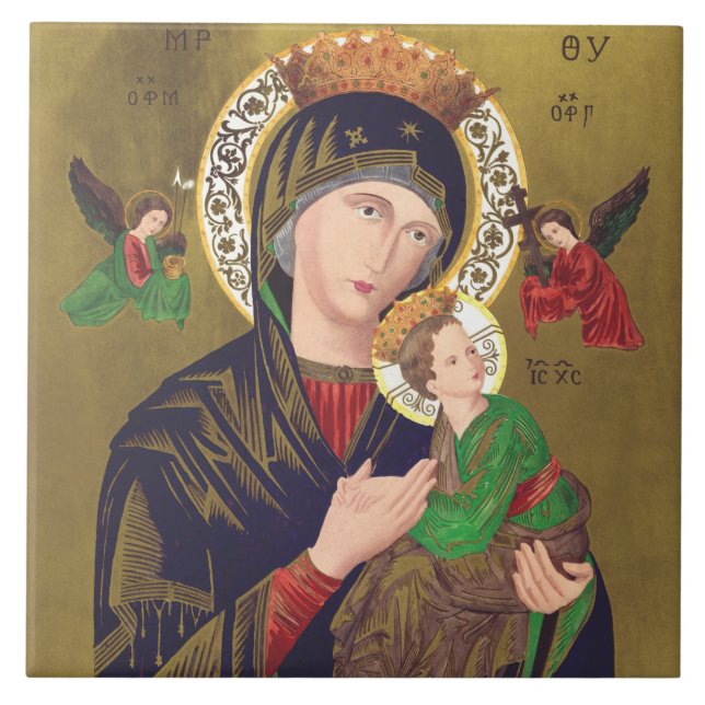 Our Lady of Perpetual Help Ceramic Tile (Front)