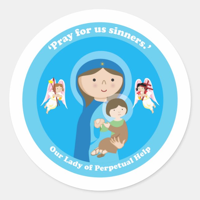 Our Lady of Perpetual Help Classic Round Sticker (Front)