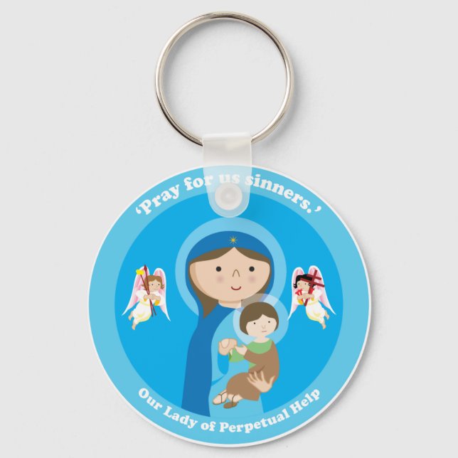 Our Lady of Perpetual Help Key Ring (Front)
