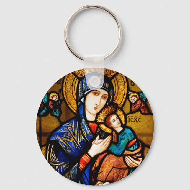 our lady of perpetual help key ring (Front)