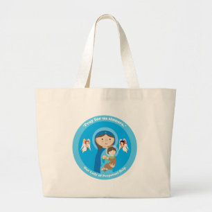 Our Lady of Perpetual Help Large Tote Bag