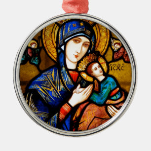 our lady of perpetual help metal tree decoration
