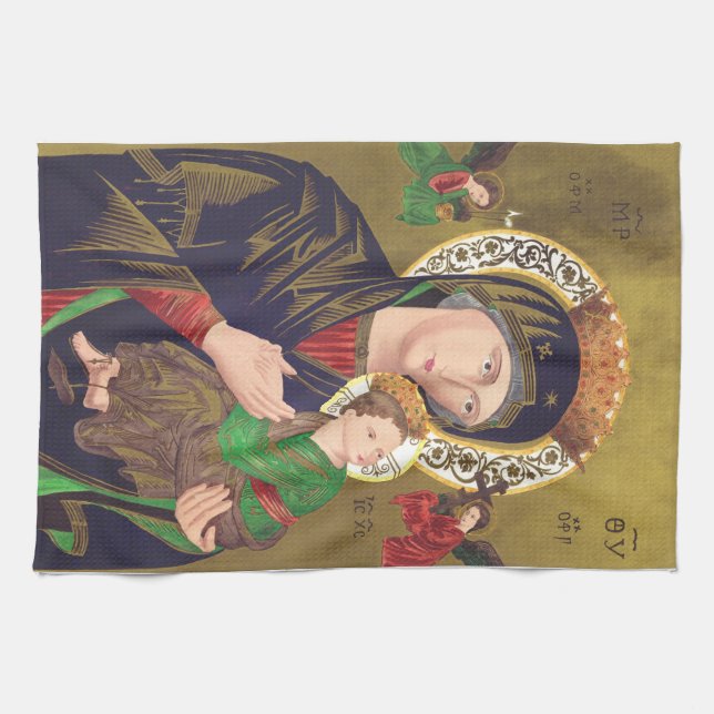 Our Lady of Perpetual Help Tea Towel (Horizontal)