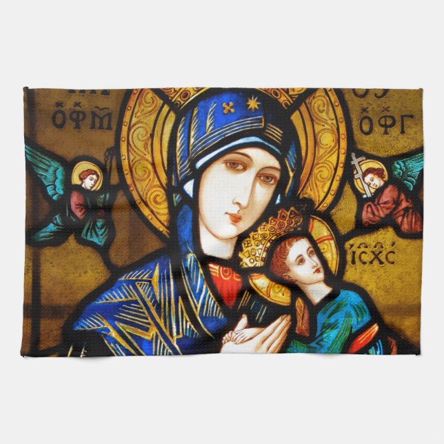 our lady of perpetual help tea towel (Horizontal)