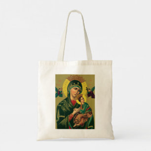 our lady of perpetual help tote bag