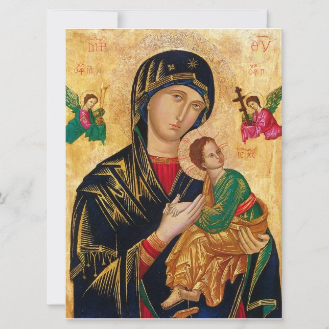 Our Lady of Perpetual help Virgin Mary Icon Russia Card (Front)