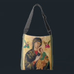 Our Lady of Perpetual help Virgin Mary Icon Russia Crossbody Bag<br><div class="desc">Our Lady of Perpetual help Virgin Mary Icon Russia. Our Lady of Perpetual Help (also known as Our Lady of Perpetual Succour) is a Roman Catholic title of the Blessed Virgin Mary as represented in a celebrated 15th-century Byzantine icon also associated with the same Marian apparition. The icon originated from...</div>