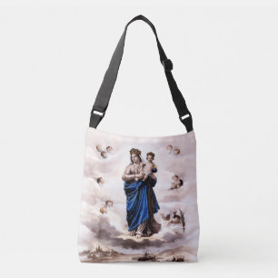 Our Lady of Prompt Succour BW Crossbody Bag