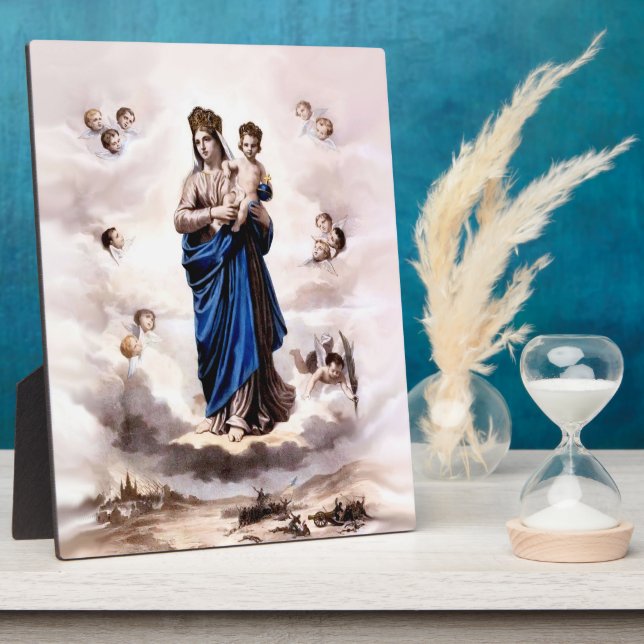 Our Lady of Prompt Succour BW Plaque (Side)
