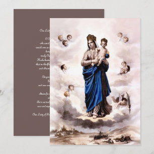 Our Lady of Prompt Succour BW with Prayer Invitation