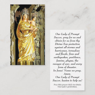 Our Lady of Prompt Succour Prayer Card