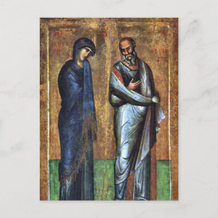 Our Lady of Refuge and John the Evangelist Icon Postcard