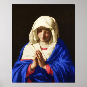  Our Lady of Sasoferrato Virgin Mary in Prayer Poster