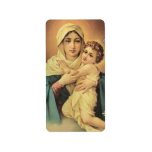 Our Lady of Schoenstatt Virgin Mary Jesus MOTHER Label