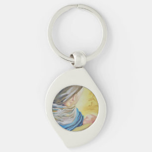 Our Lady of Silence holding baby Jesus Key Ring