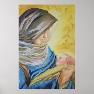 Our Lady of Silence holding baby Jesus Poster