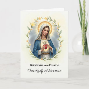 Our Lady of Sorrows Feast Day Blessings Wreath Card