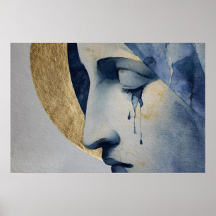 Our Lady Of Sorrows – Minimalist Mary Watercolor Poster