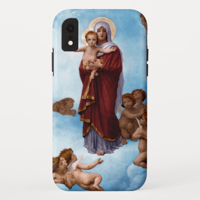 Our Lady of the Angels by William Bouguereau Case-Mate iPhone Case (Back)